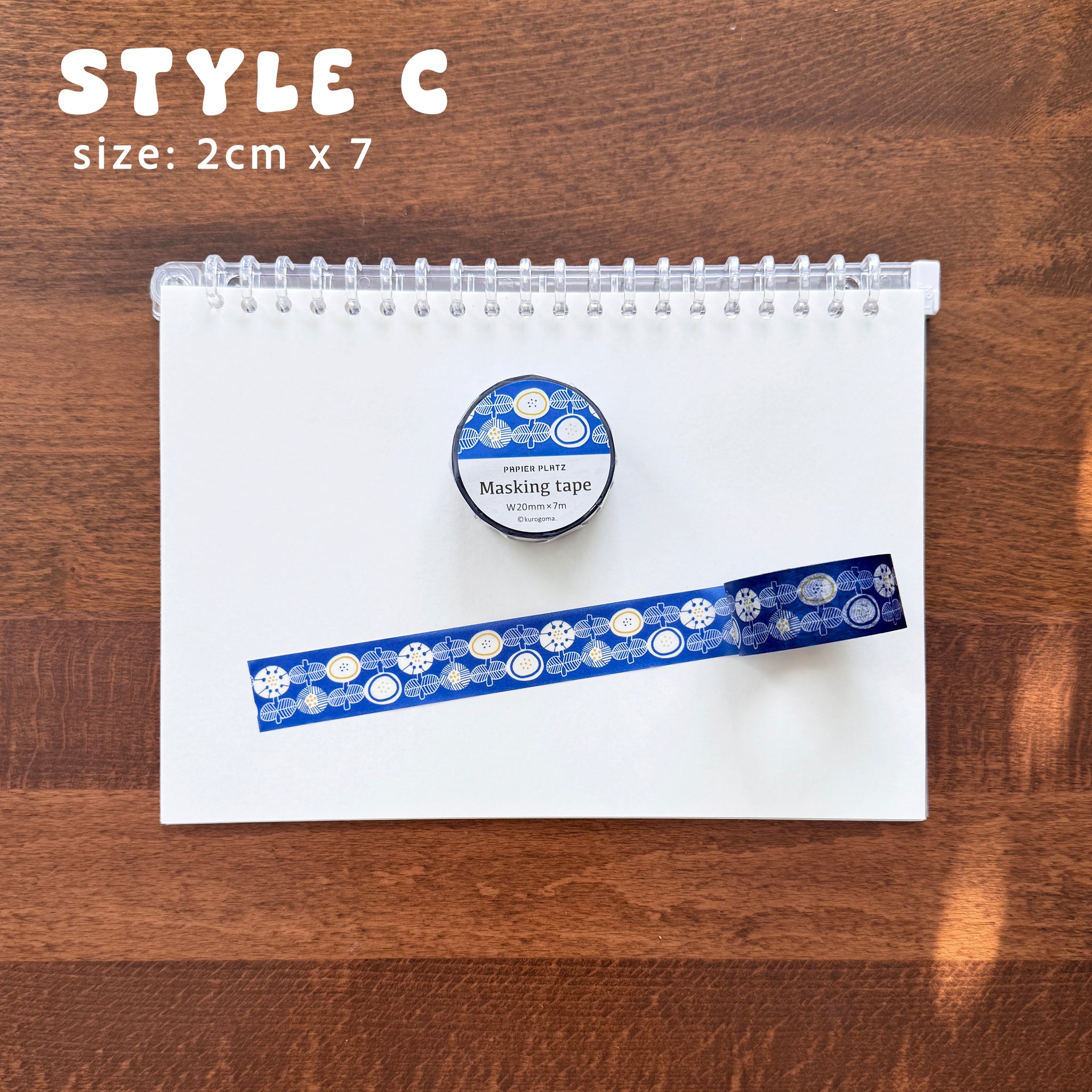 Kurogoma x Papier Platz Floral Washi Tapes