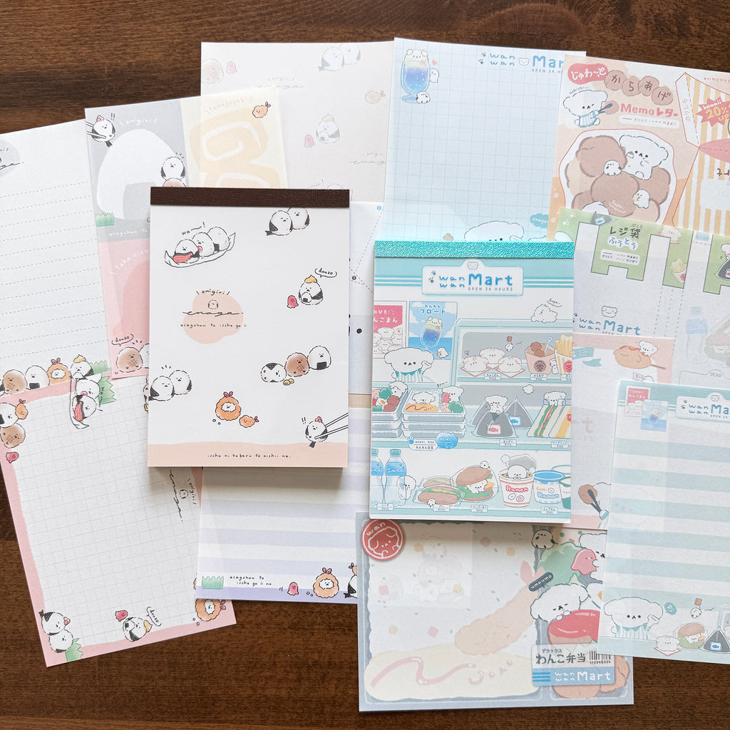 Q-Lia Memo Pad: Puppy Mart and Bird Onigiri