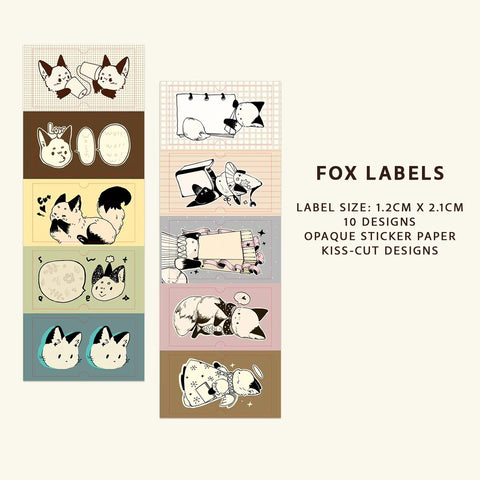 Reco Studio Sticker Tape: Fox Labels