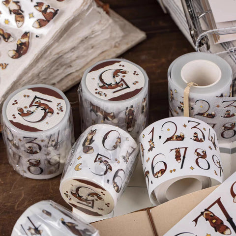 Reco Studio Sticker Tape: Fox Numbers