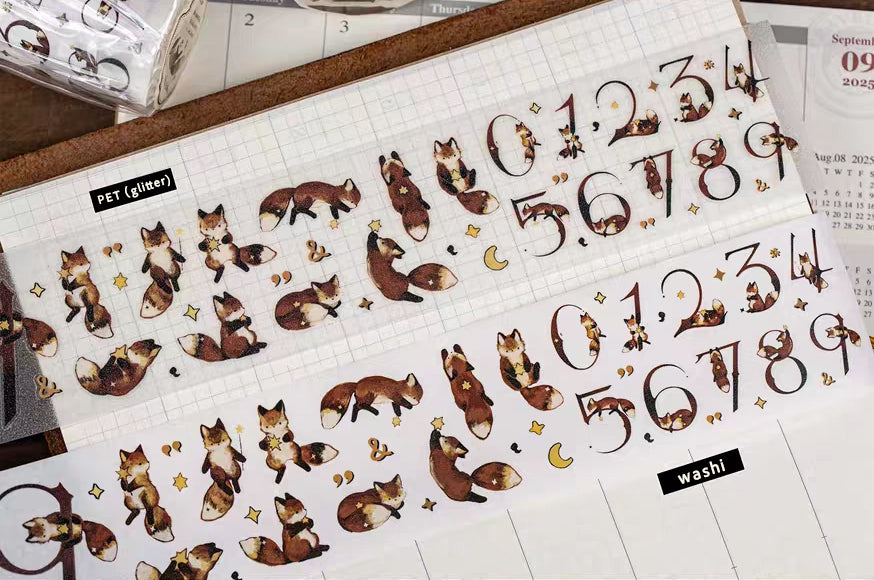 Reco Studio Sticker Tape: Fox Numbers