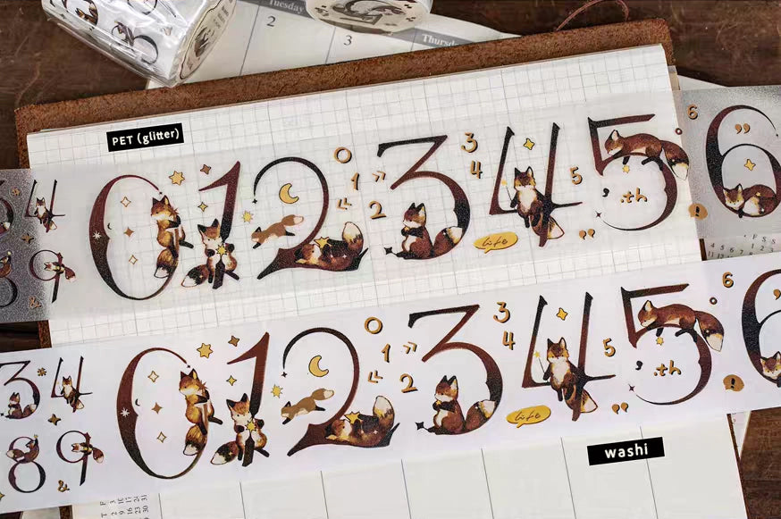Reco Studio Sticker Tape: Fox Numbers