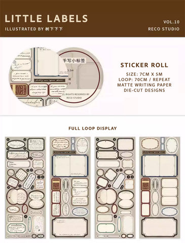 Reco Studio Sticker Tape: Little Labels