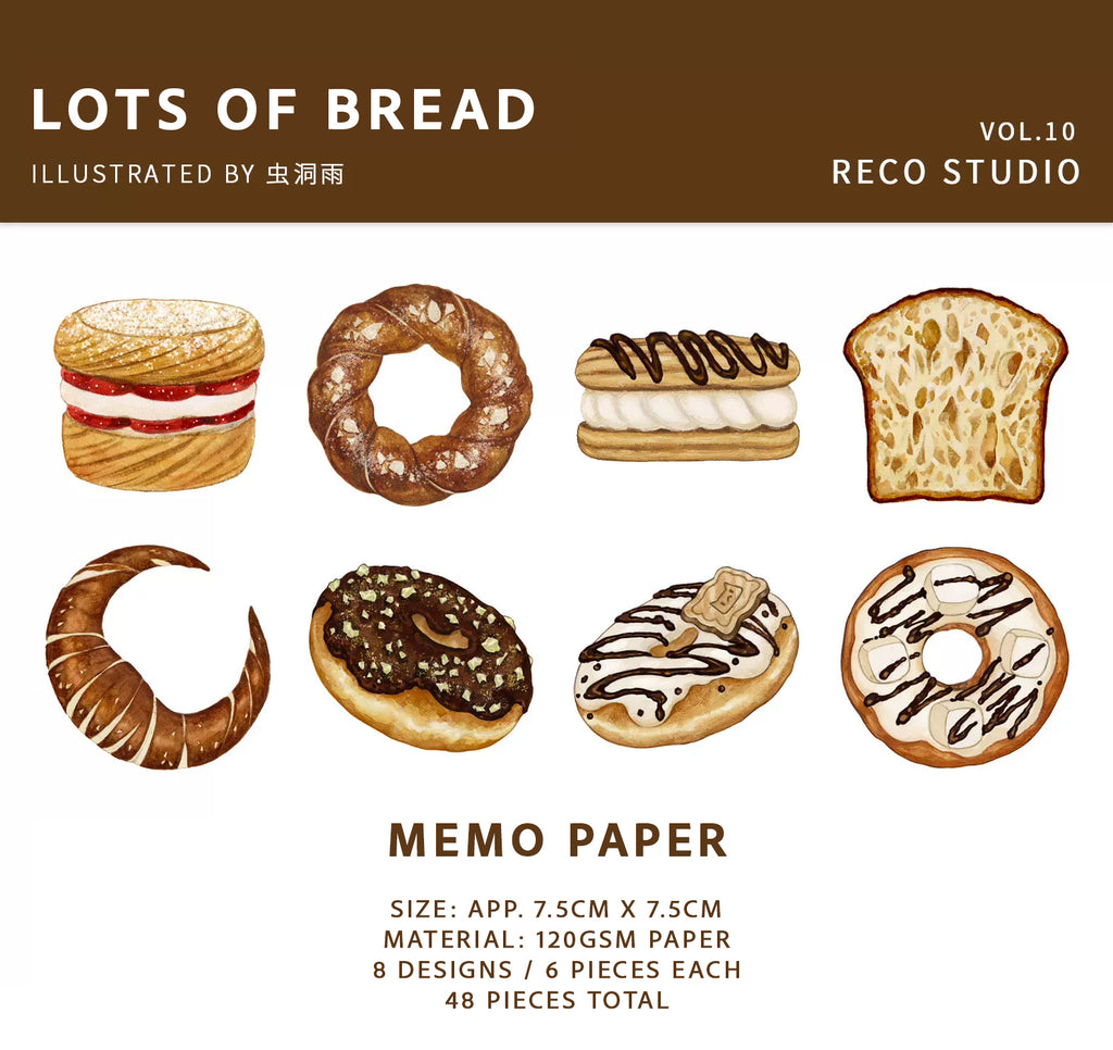 Reco Studio Memo Paper: Lots of Bread