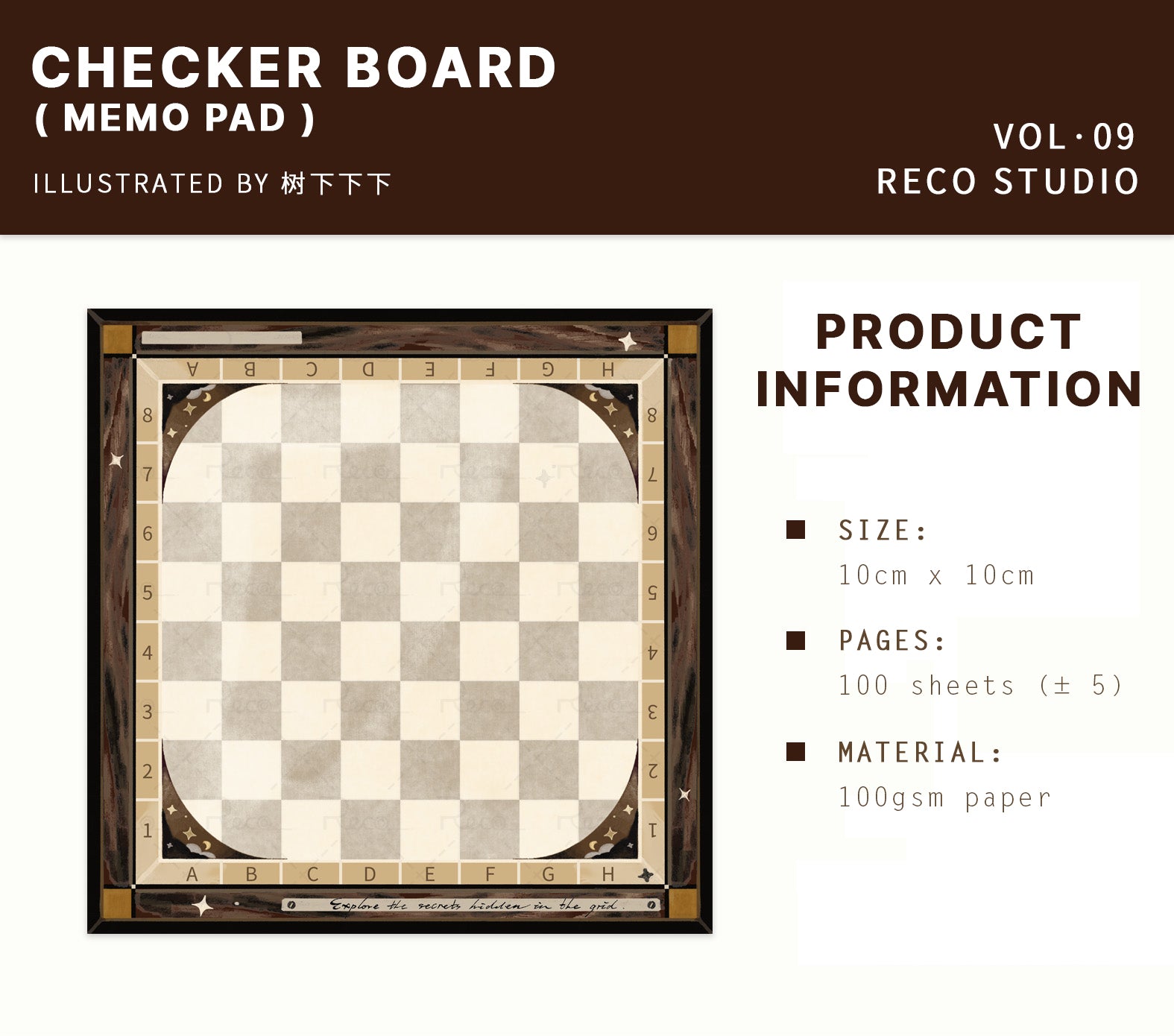 Check Writing Board Reco Studio Memo Pad: Checker Board – Papergame