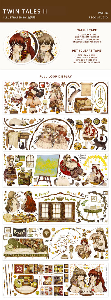 Reco Studio Masking Tape: Twin Tales 2