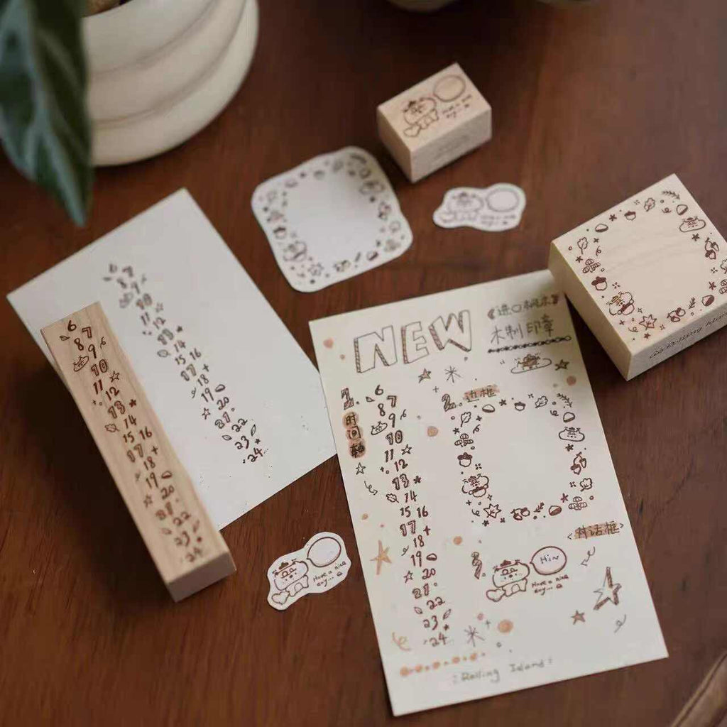 Rolling Island Rubber Stamp: Autumn Frame