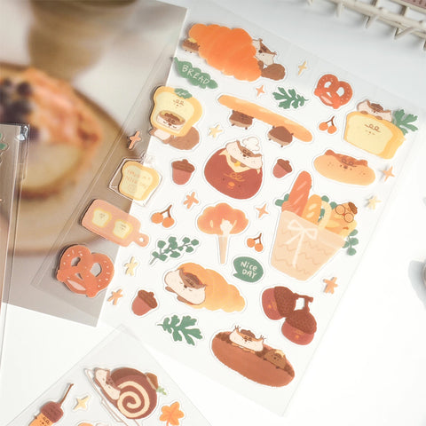 Rolling Island Sticker Sheet: Bakery Squirrel