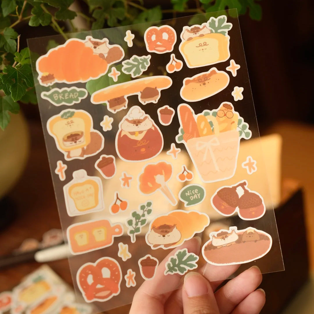 Rolling Island Sticker Sheet: Bakery Squirrel