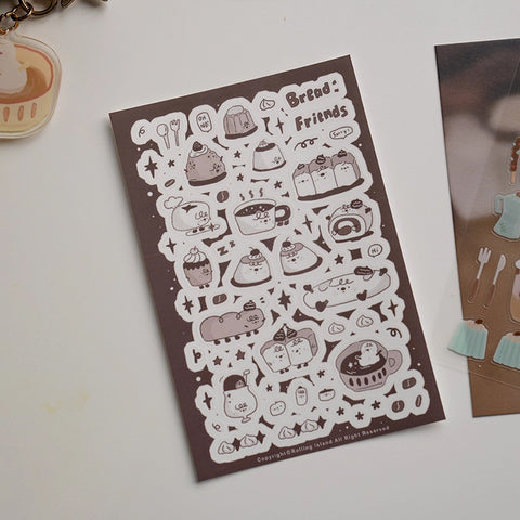 Rolling Island Sticker Sheet: Bread Friends