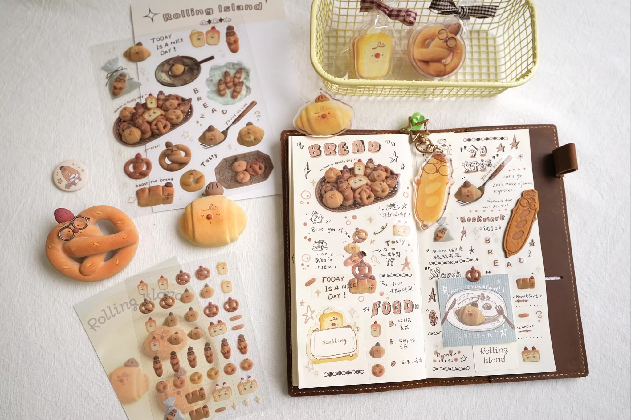 Rolling Island Sticker Sheet: Bread Handicrafts