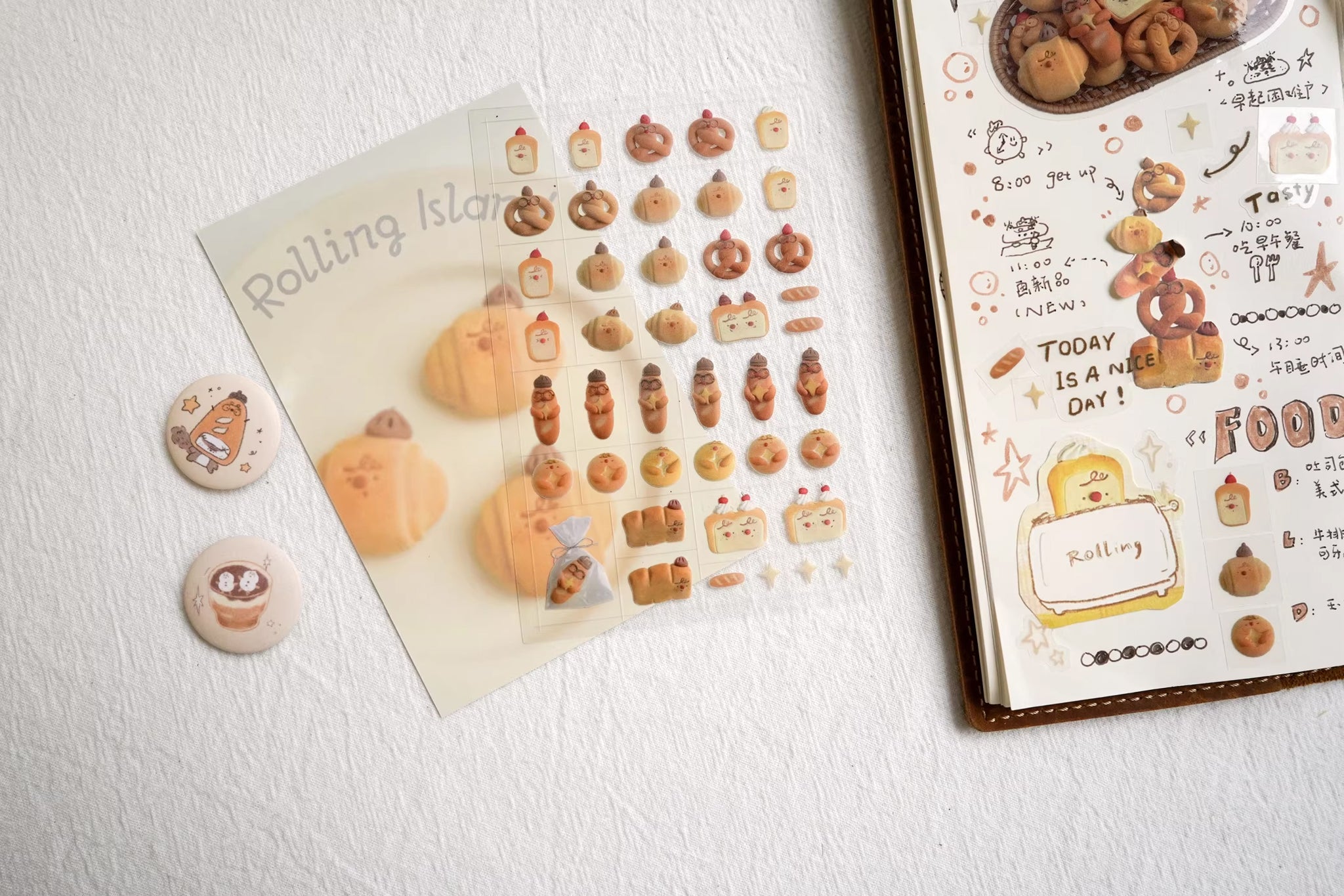Rolling Island Sticker Sheet: Bread Handicrafts
