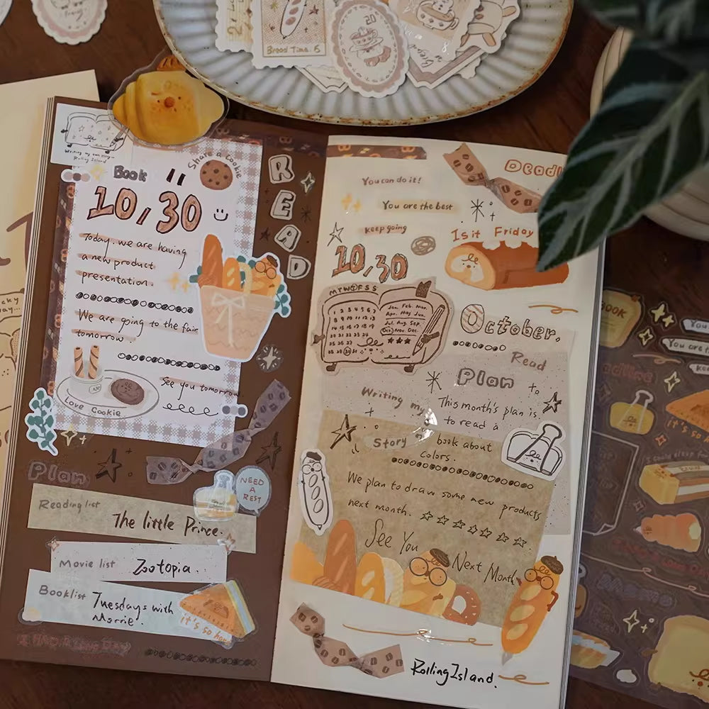 Rolling Island Sticker Sheet: Bread Stationery