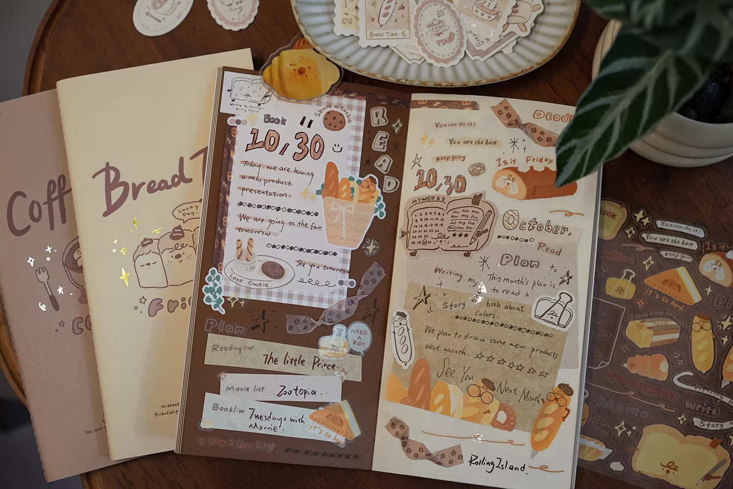 Rolling Island Sticker Sheet: Bread Stationery