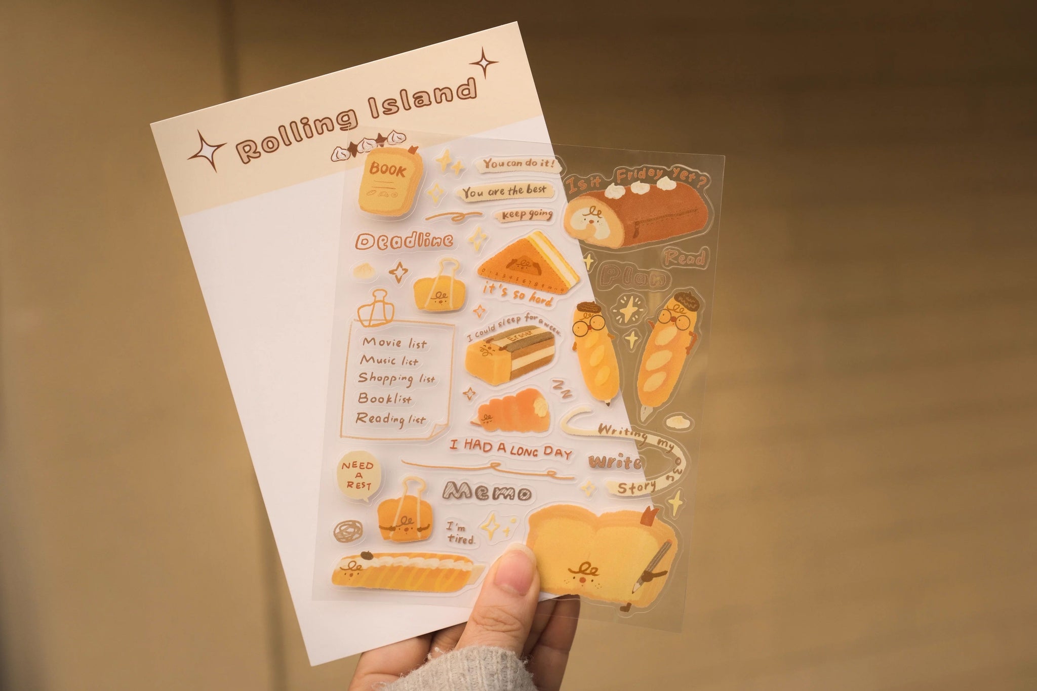 Rolling Island Sticker Sheet: Bread Stationery