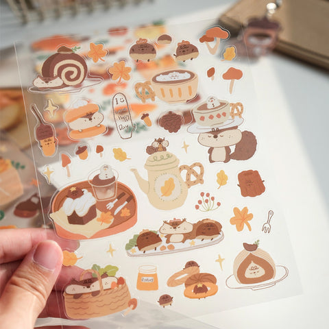 Rolling Island Sticker Sheet: Chestnut Squirrel