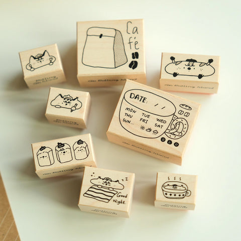 Rolling Island Rubber Stamp: Coffee Time