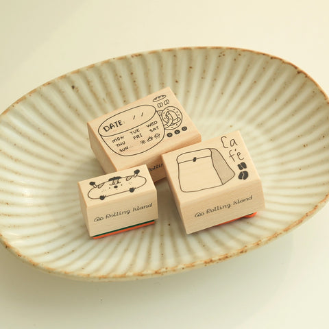 Rolling Island Rubber Stamp: Coffee Time