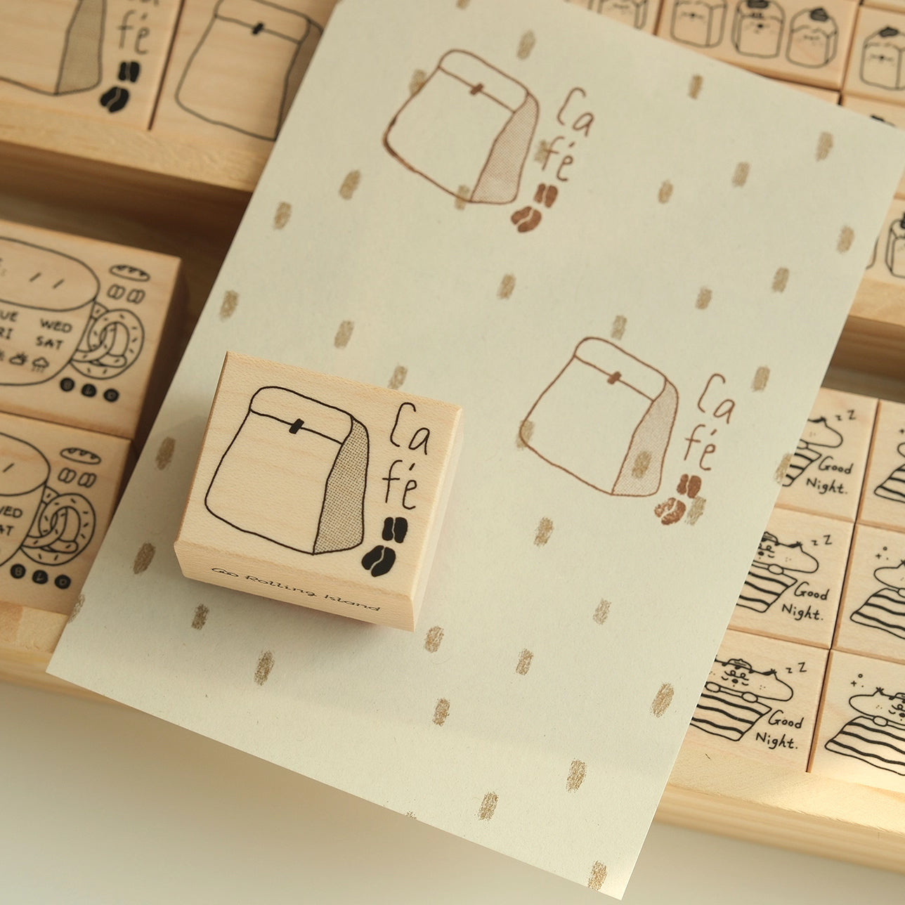Rolling Island Rubber Stamp: Coffee Time