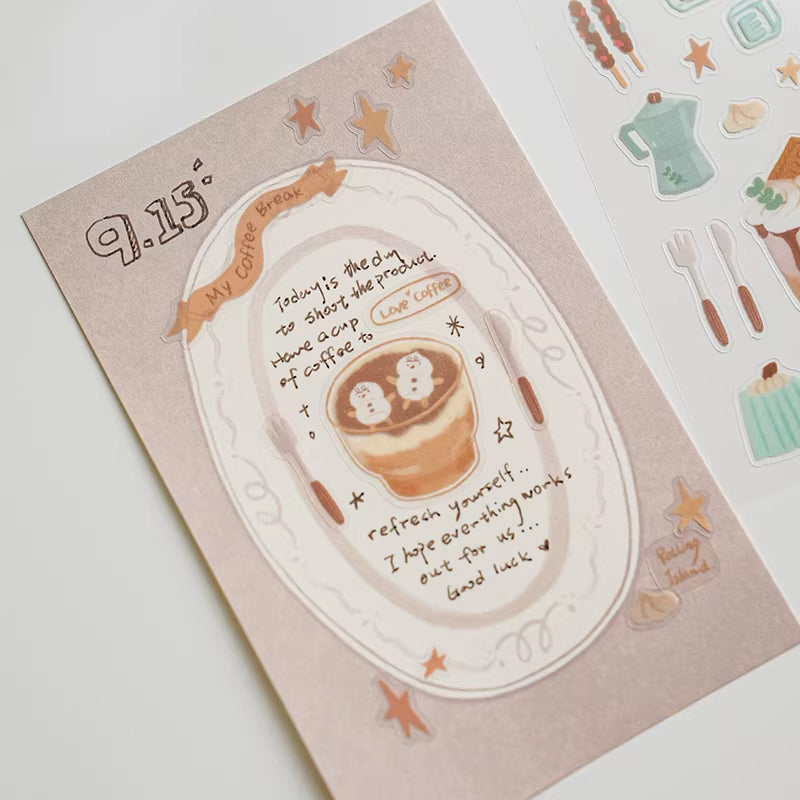 Rolling Island Sticker Sheet: Iced Drinks