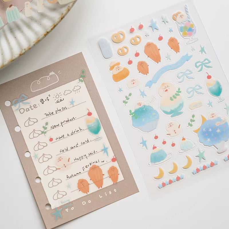 Rolling Island Sticker Sheet: Iced Drinks