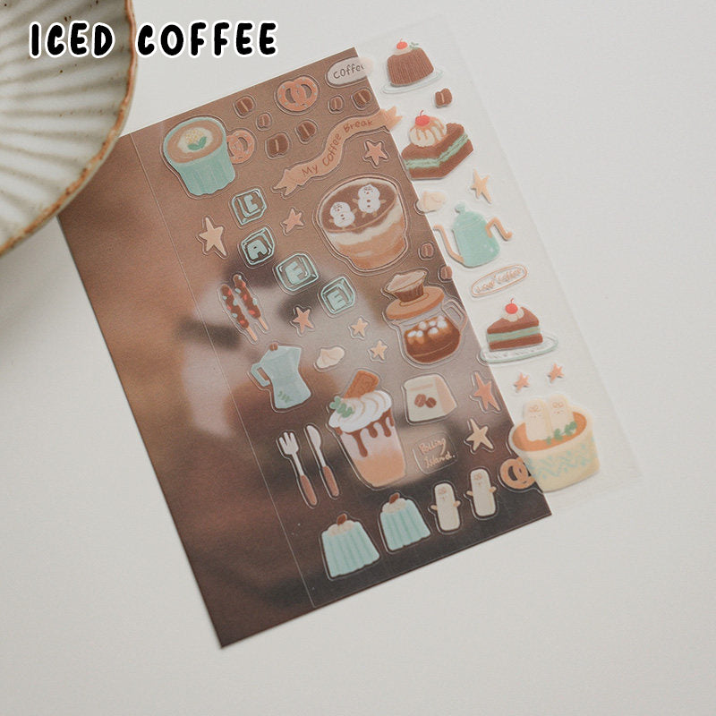 Rolling Island Sticker Sheet: Iced Drinks