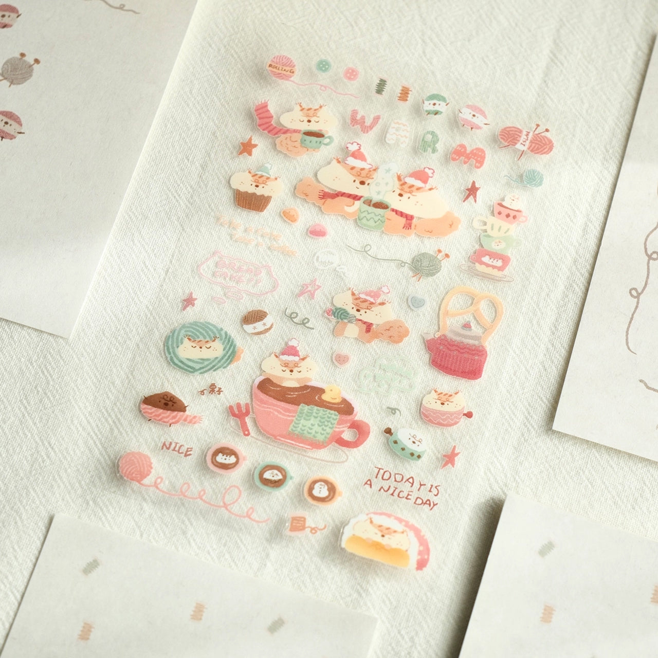 Rolling Island Sticker Sheet: Knitting Squirrel