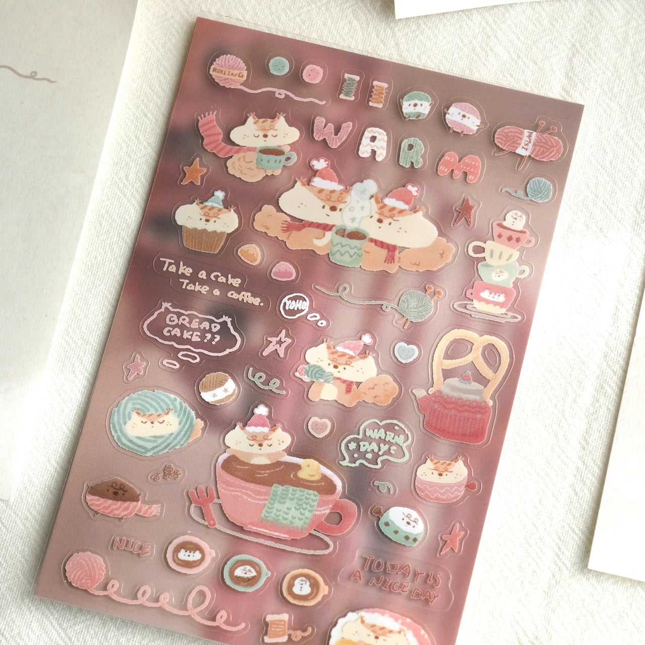 Rolling Island Sticker Sheet: Knitting Squirrel