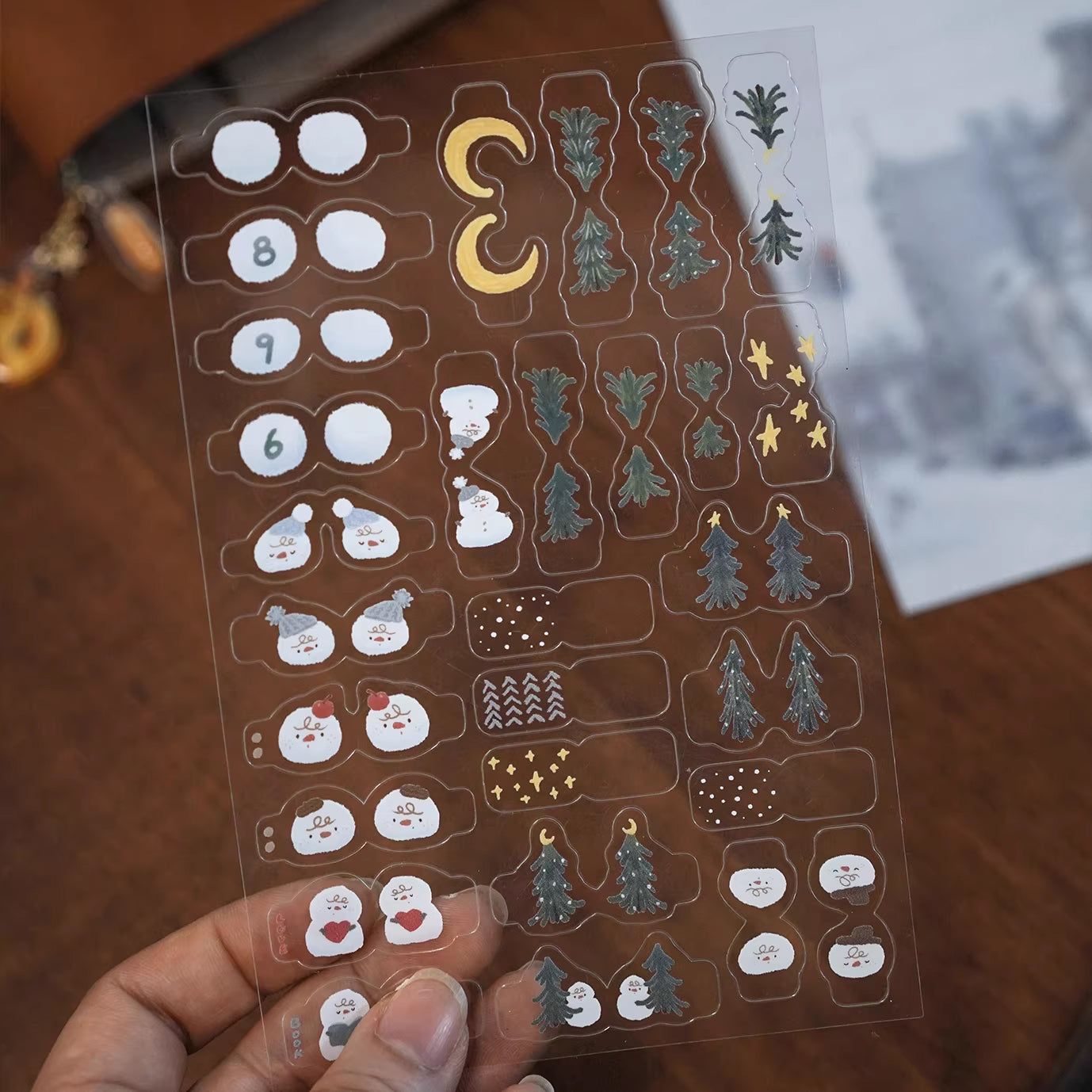 Rolling Island Sticker Sheet: Snowman Labels