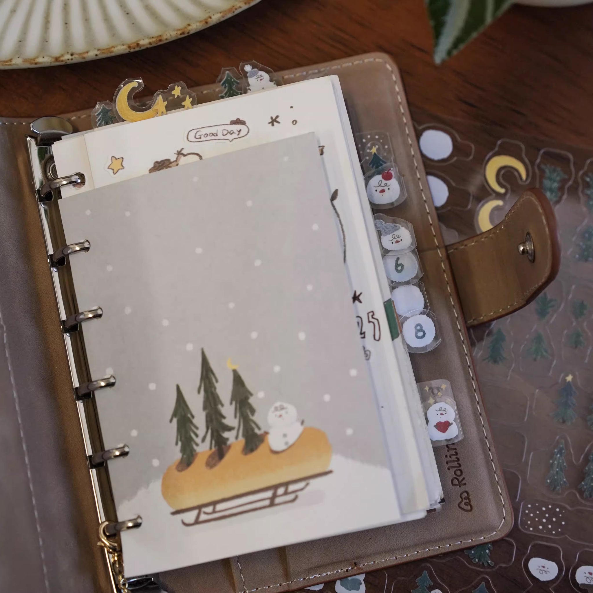 Rolling Island Sticker Sheet: Snowman Labels