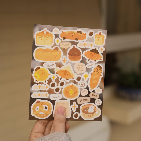 Rolling Island Sticker Sheet: Bread Friends (Large)