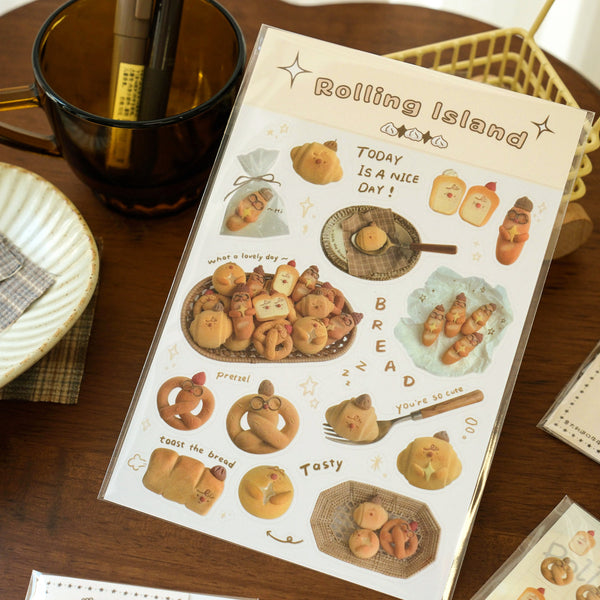 Rolling Island Sticker Sheet: Bread Handicrafts