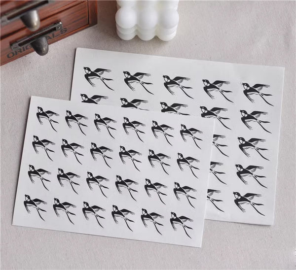 Maru Stationery Sticker Sheet: Swallow