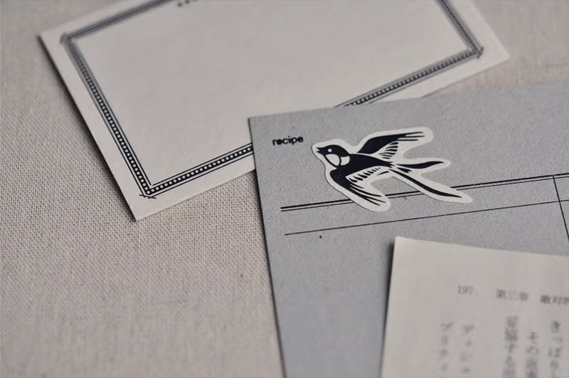 Maru Stationery Sticker Sheet: Swallow