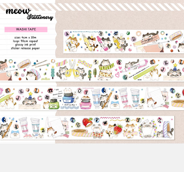 Tang Yuan Masking Tape: Meow Stationery