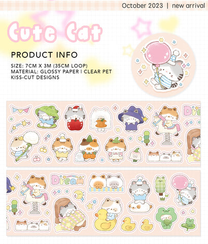 Tang Yuan Sticker Tape: Cats