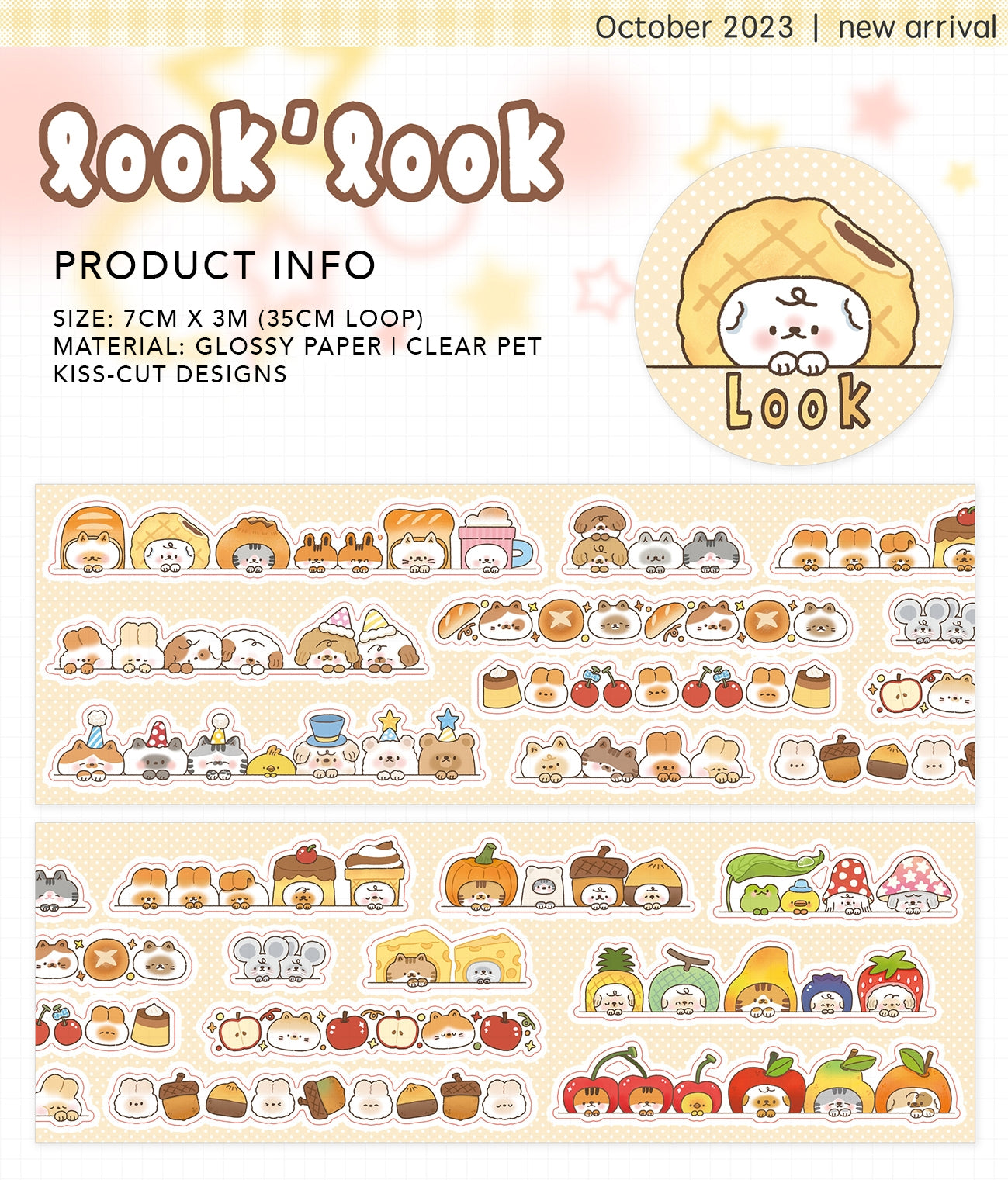 Tang Yuan Sticker Tape: Look Look