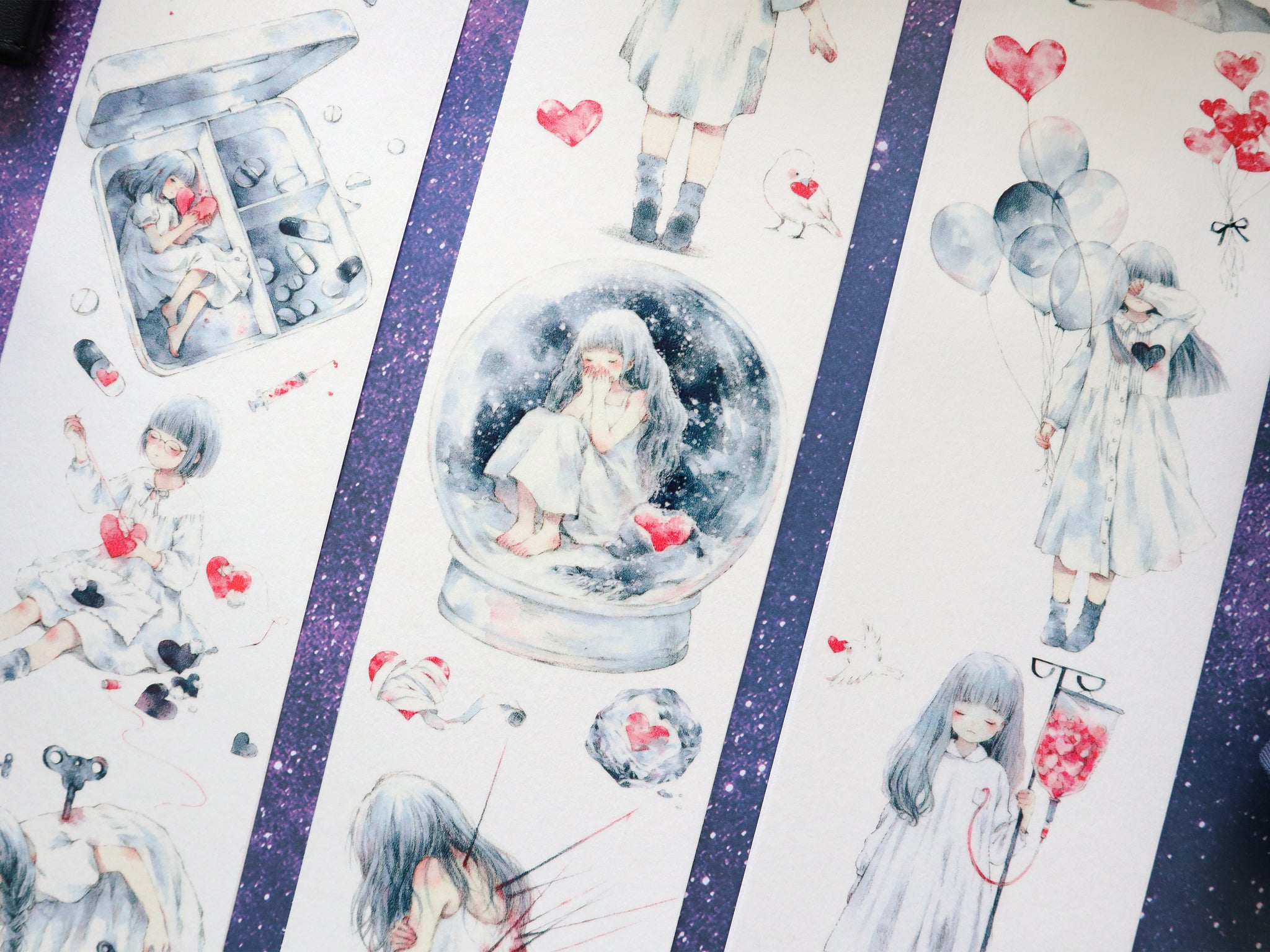 Tianxiaobao's Starry Sky: Fragile Heart Masking Tape