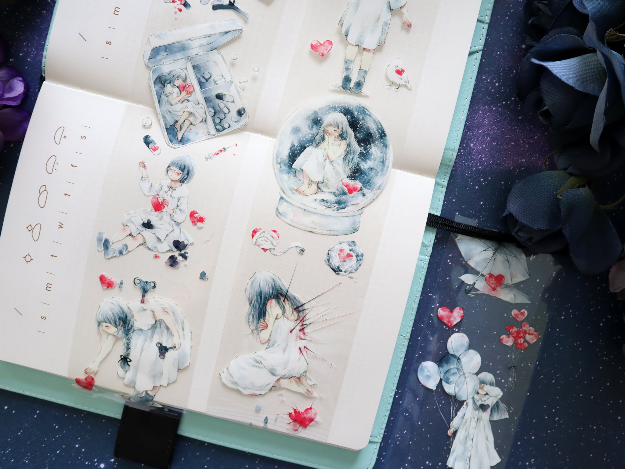 Tianxiaobao's Starry Sky: Fragile Heart Masking Tape