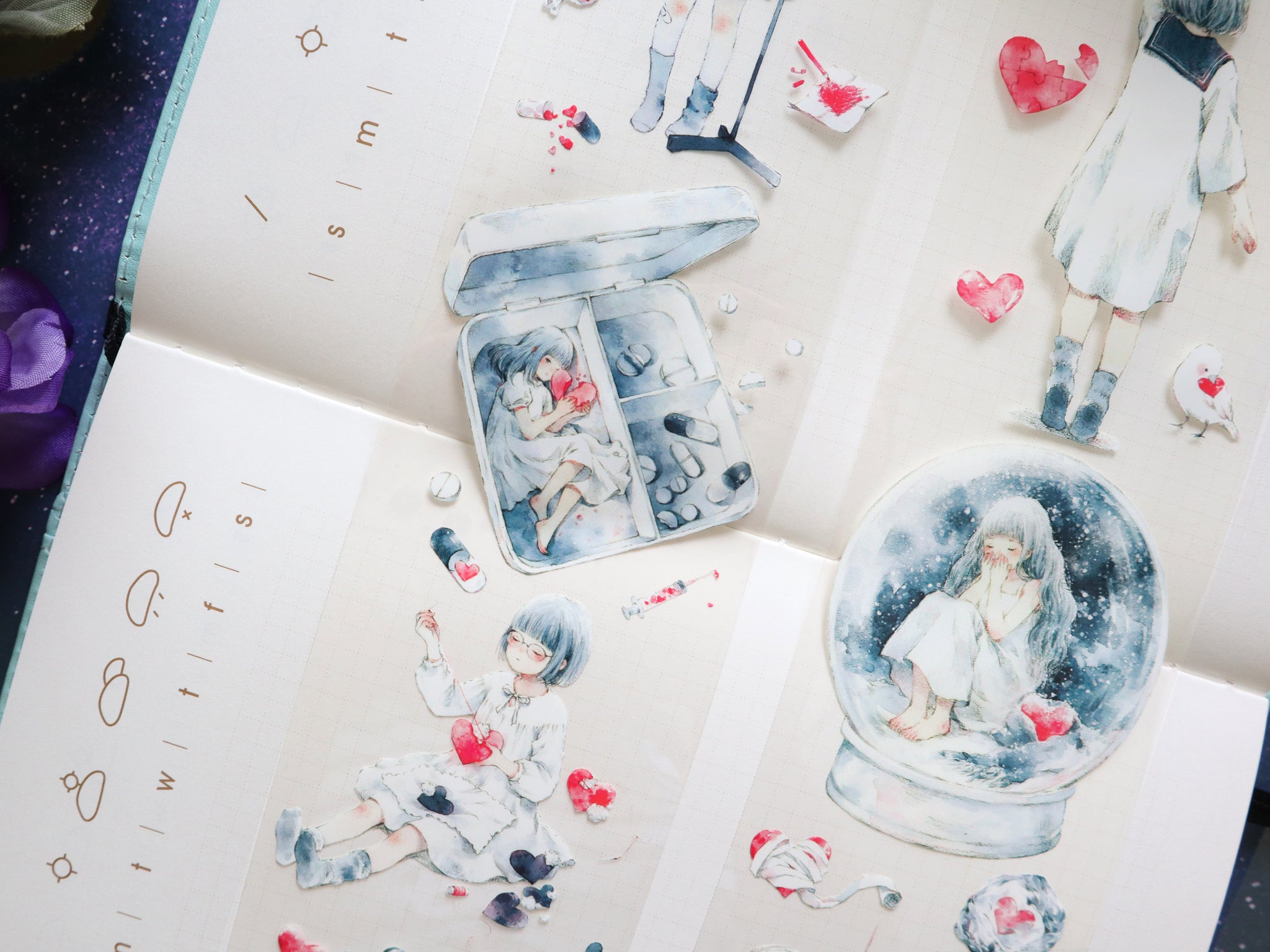 Tianxiaobao's Starry Sky: Fragile Heart Masking Tape