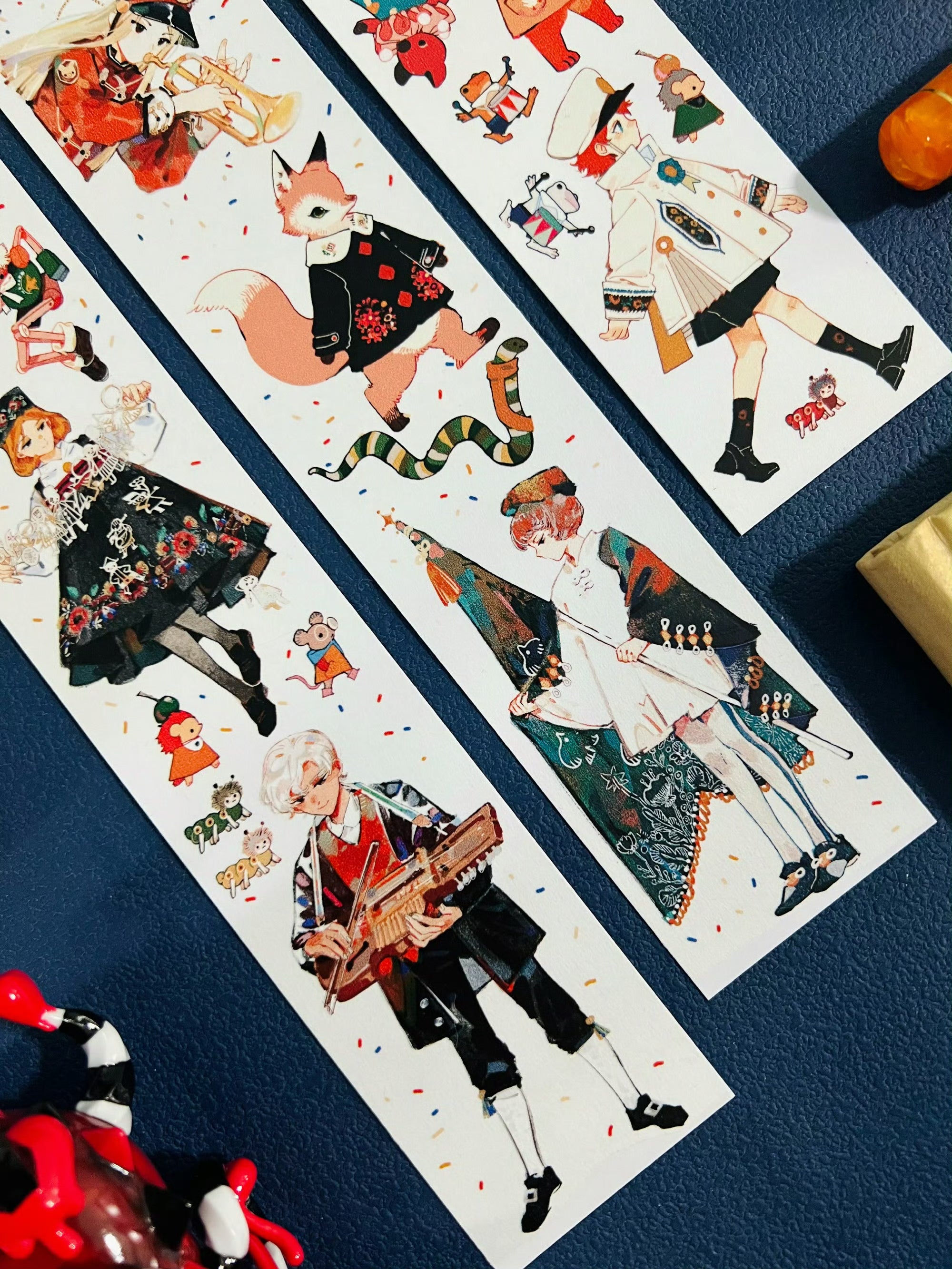 Tianxiaobao's Starry Sky: The Orange King's Entourage Masking Tape