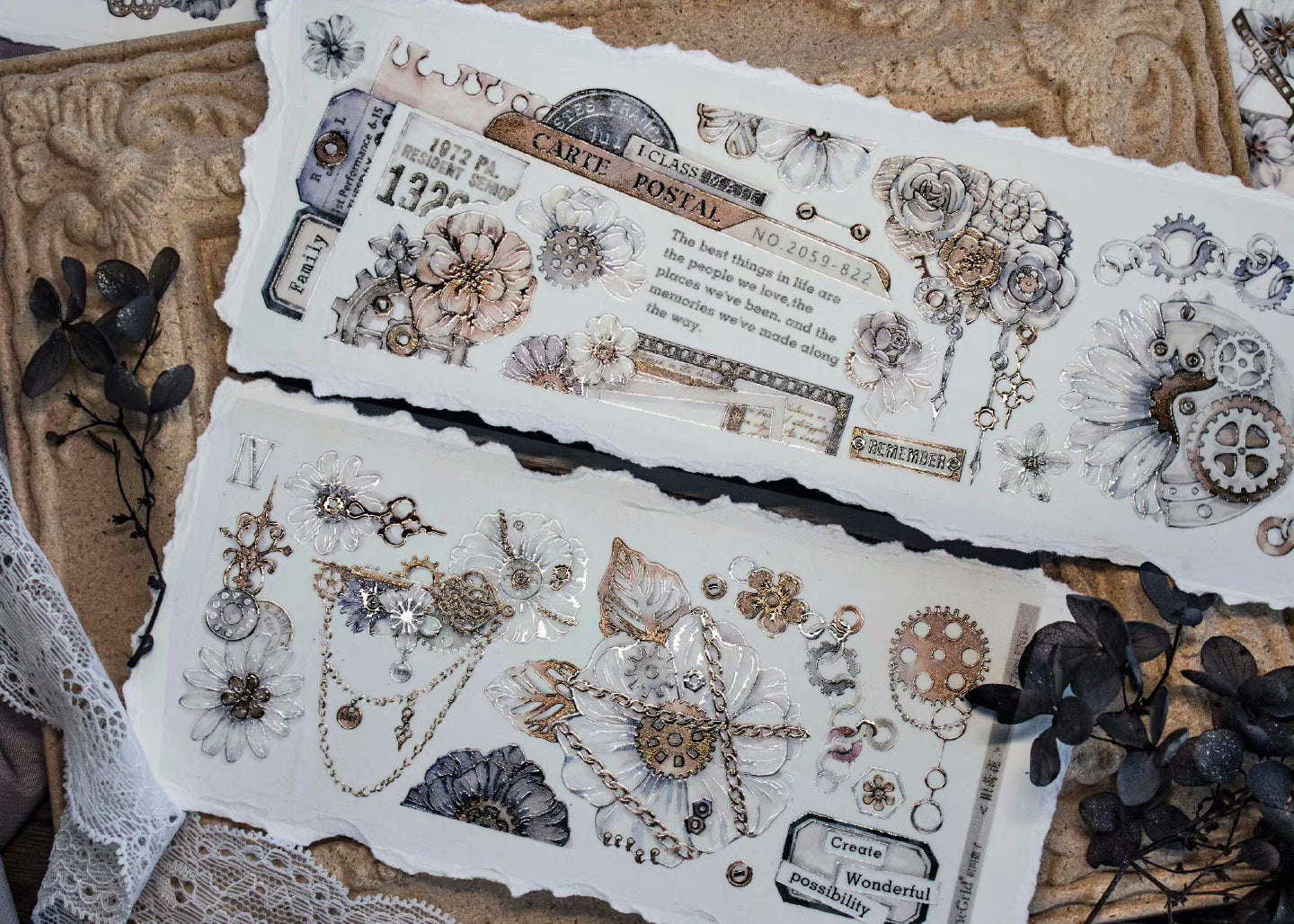 Timegrid Masking Tape: Old Flowers