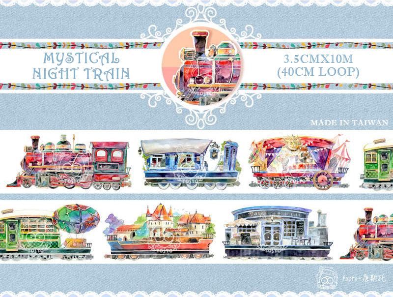 Tosto Washi Tape: Mystical Night Train