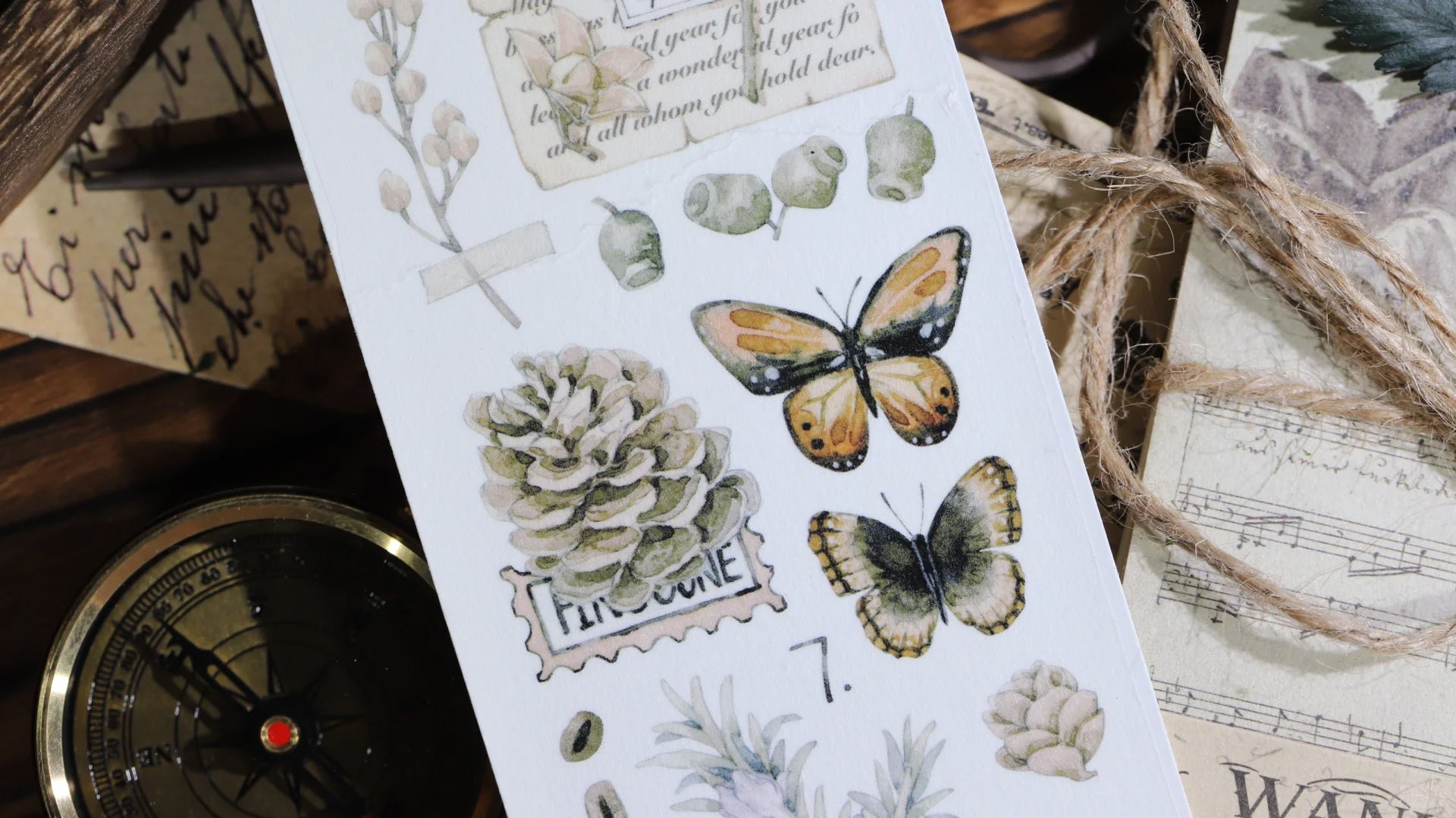 Tournesol Studio Masking Tape: Butterflies and Plants