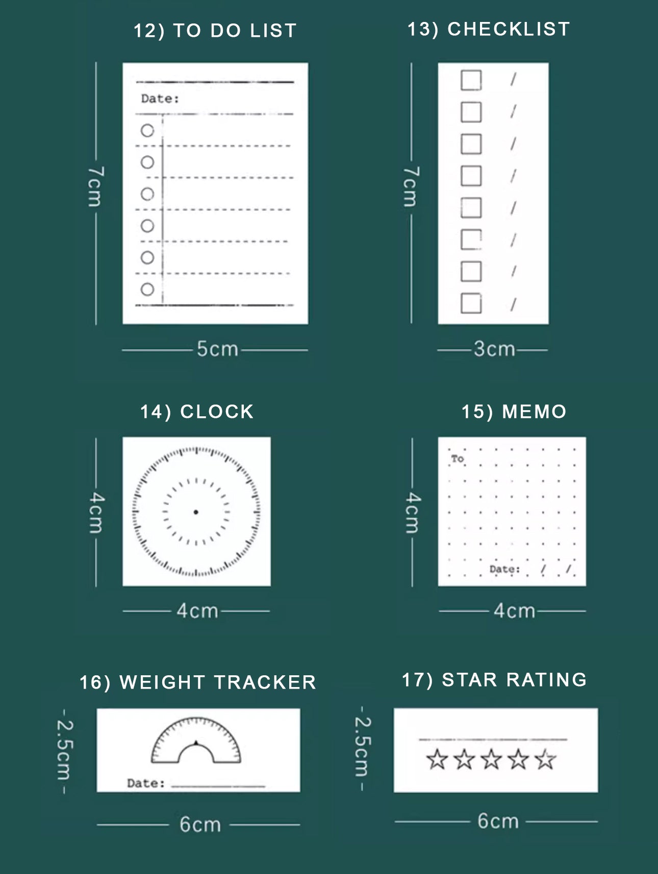 CLEARANCE ** Planner Tracker Rubber Stamps