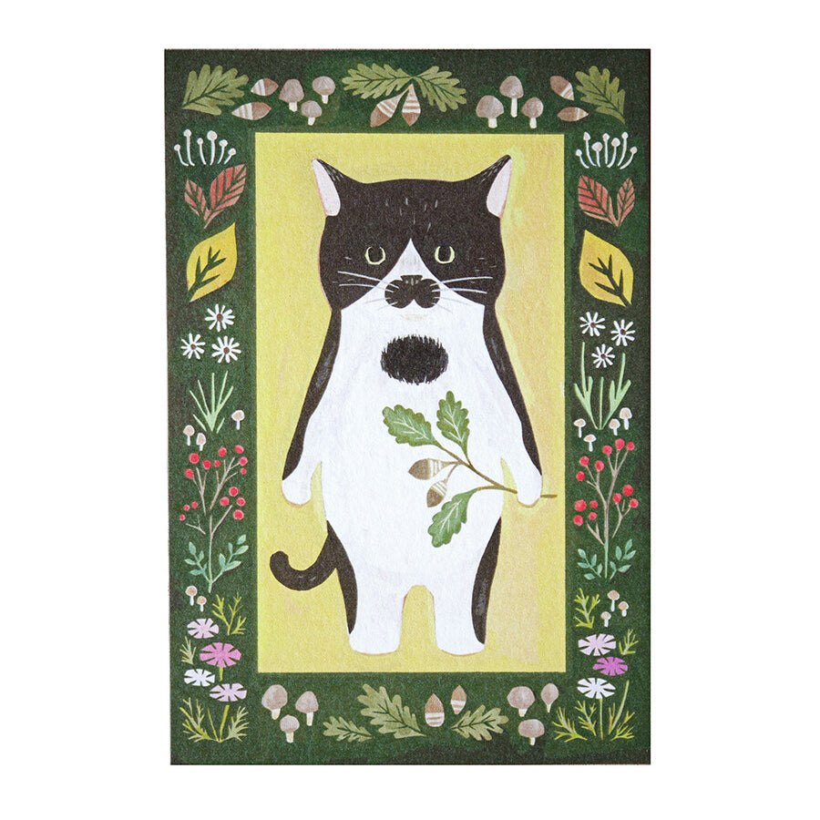 4Legs Postcard: Tuxedo Cat