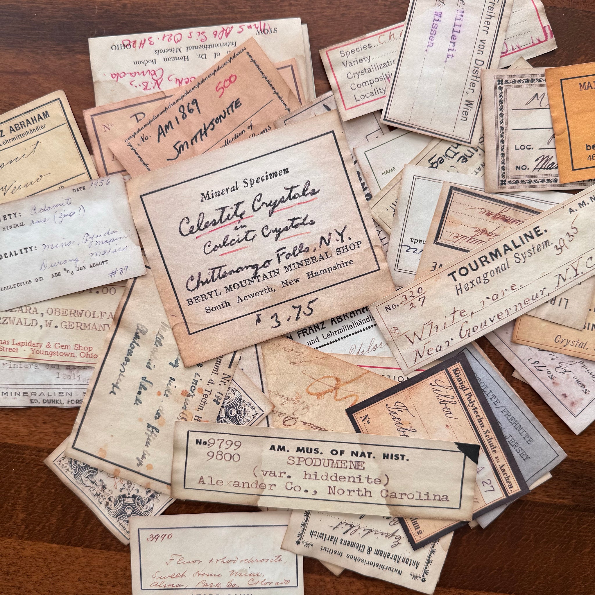 Vintage Coffee Dyed Labels