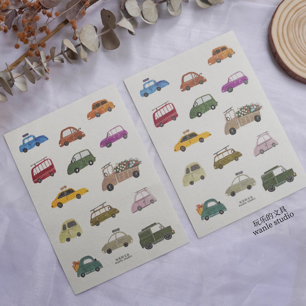 Wanle Studio Sticker Sheet: Car