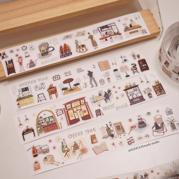 Wanle Studio Sticker Tape: Coffee Time