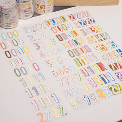 Wanle Studio Masking Tape: Long Numbers